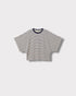 Tee-shirt Minnie rayé bleu — vue à plat