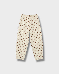 Pantalon barrel à pois
