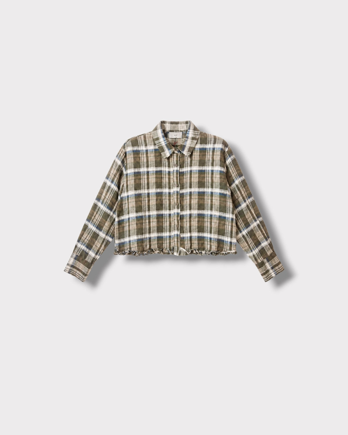 Chemise Adèle Kaki sottobosco, vue de face