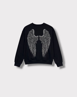 Sweat Angel noir — dos à plat