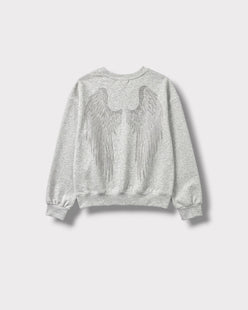 Sweat Angel gris — dos à plat