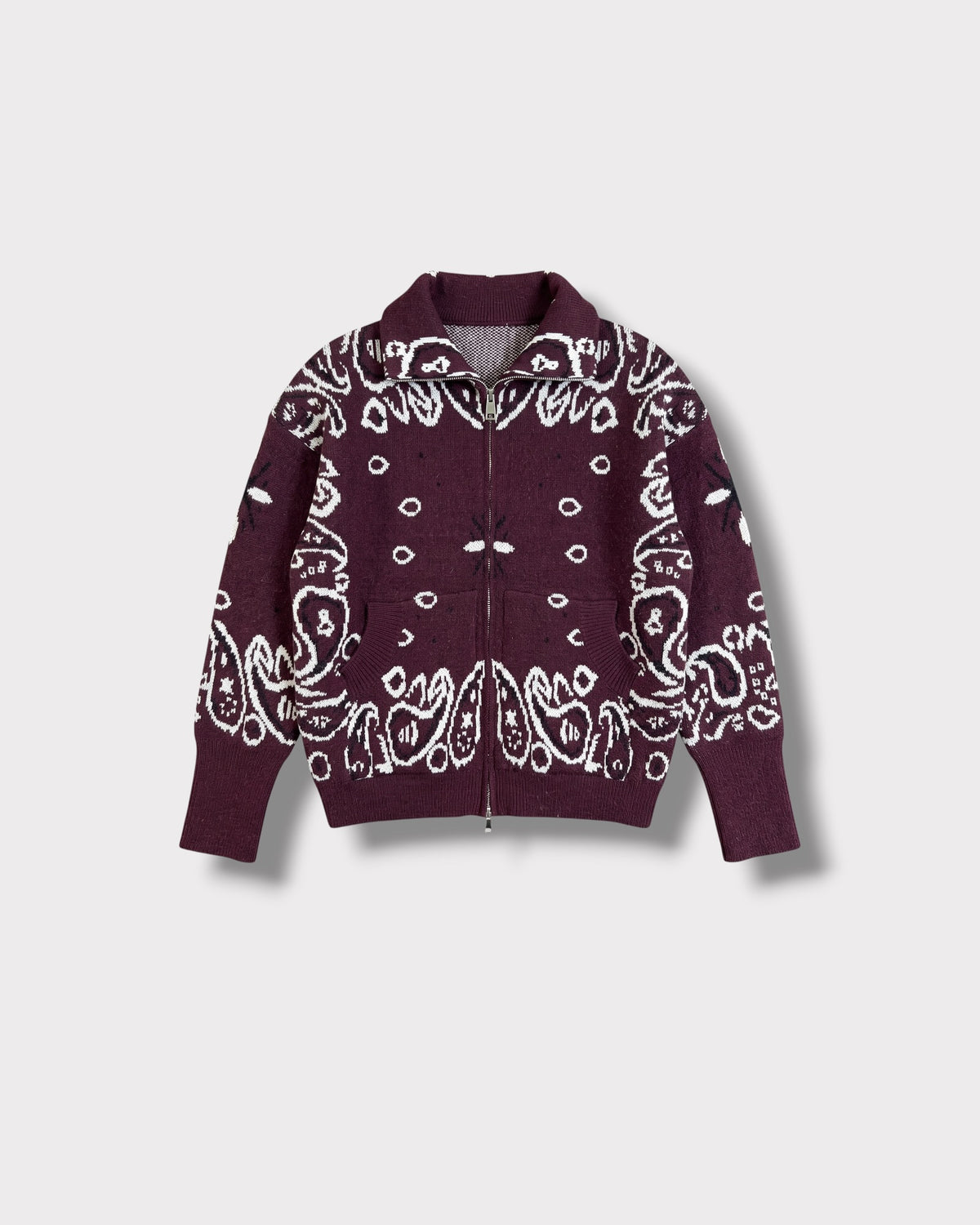 Gilet Bandana bordeaux — face à plat