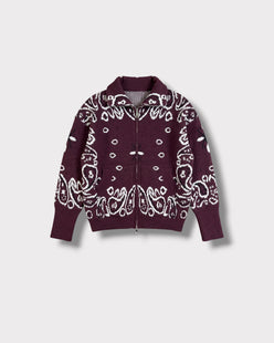 Gilet Bandana bordeaux — face à plat