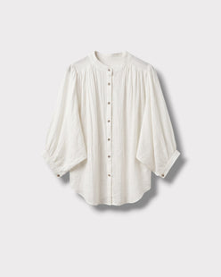 Blouse Oscar blanc — vue à plat