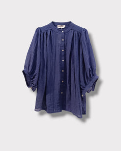 Blouse Oscar marine — vue à plat
