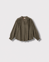 Blouse Vanessa kaki hunter — à plat
