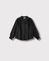 Blouse Vanessa noire — à plat