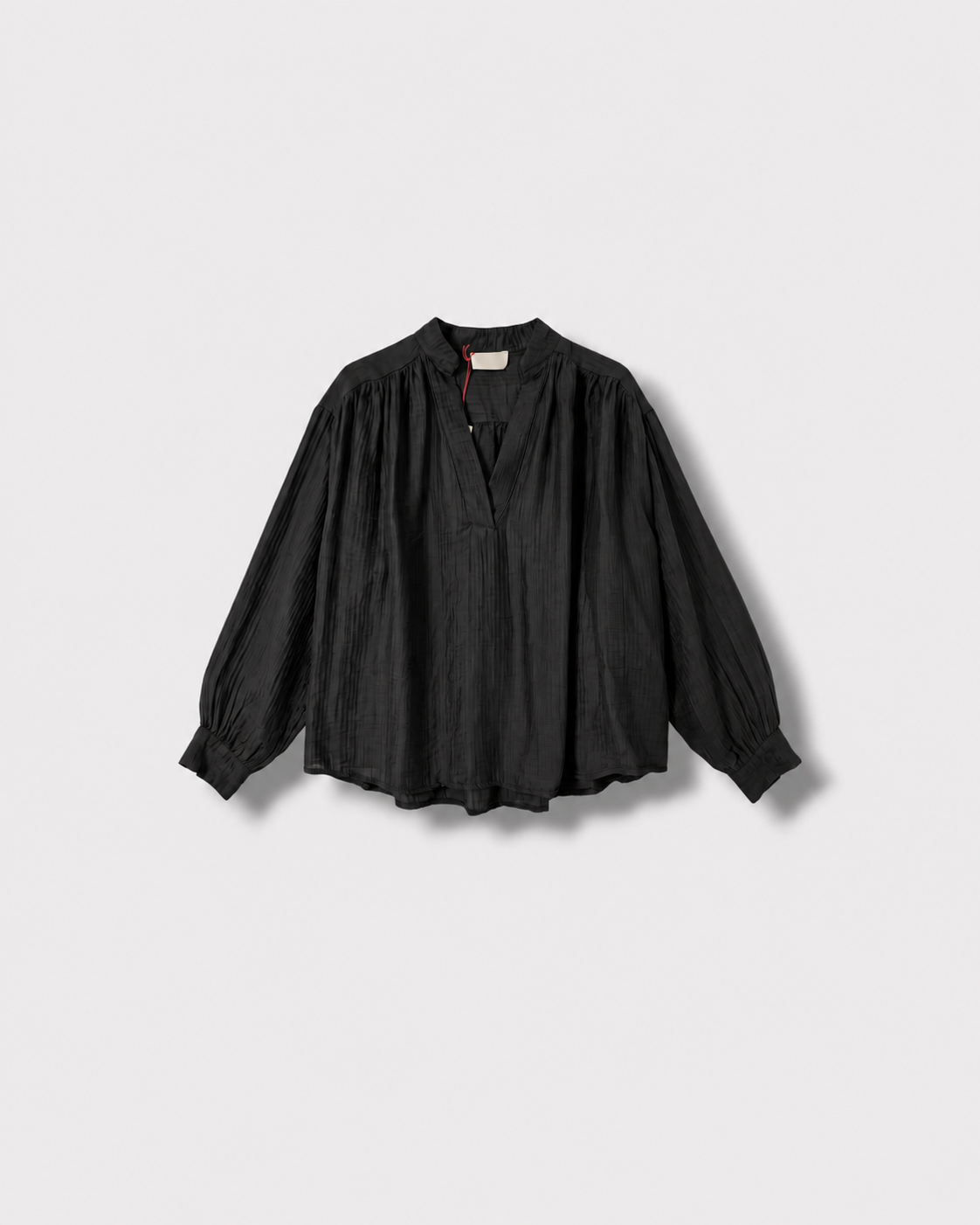 Blouse Vanessa noire — à plat