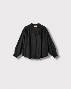 Blouse Vanessa noire — à plat