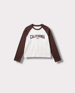 Tee-shirt California chocolat — face à plat