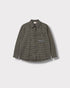 Chemise Léna à carreaux noirs et écrus, vue de face
