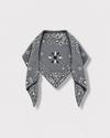 Écharpe bandana triangulaire Gris — vue à plat