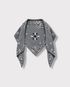 Écharpe bandana triangulaire Gris — vue à plat