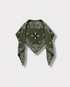 Écharpe bandana triangulaire Kaki militare — vue à plat