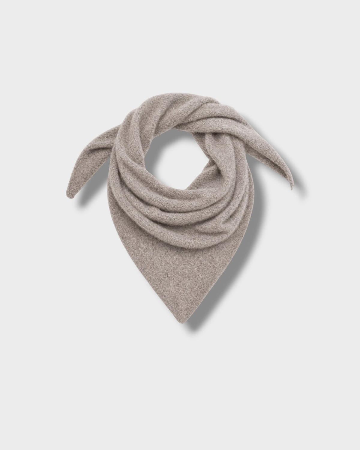 Foulard Ally taupe fango à plat