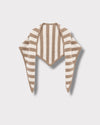 Foulard rayé Beige cachemire à plat