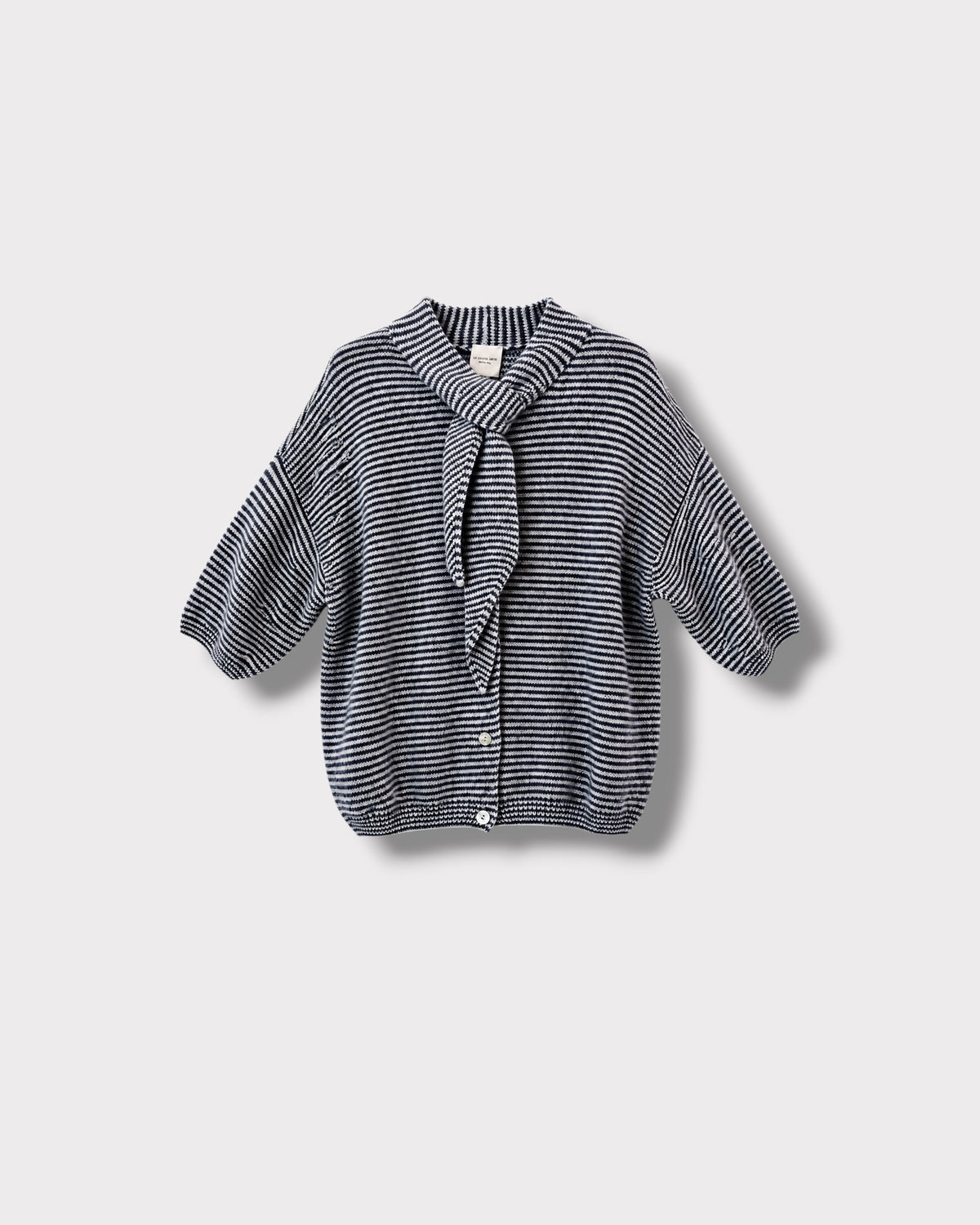 Gilet Adèle rayé — Anthracite — vue à plat