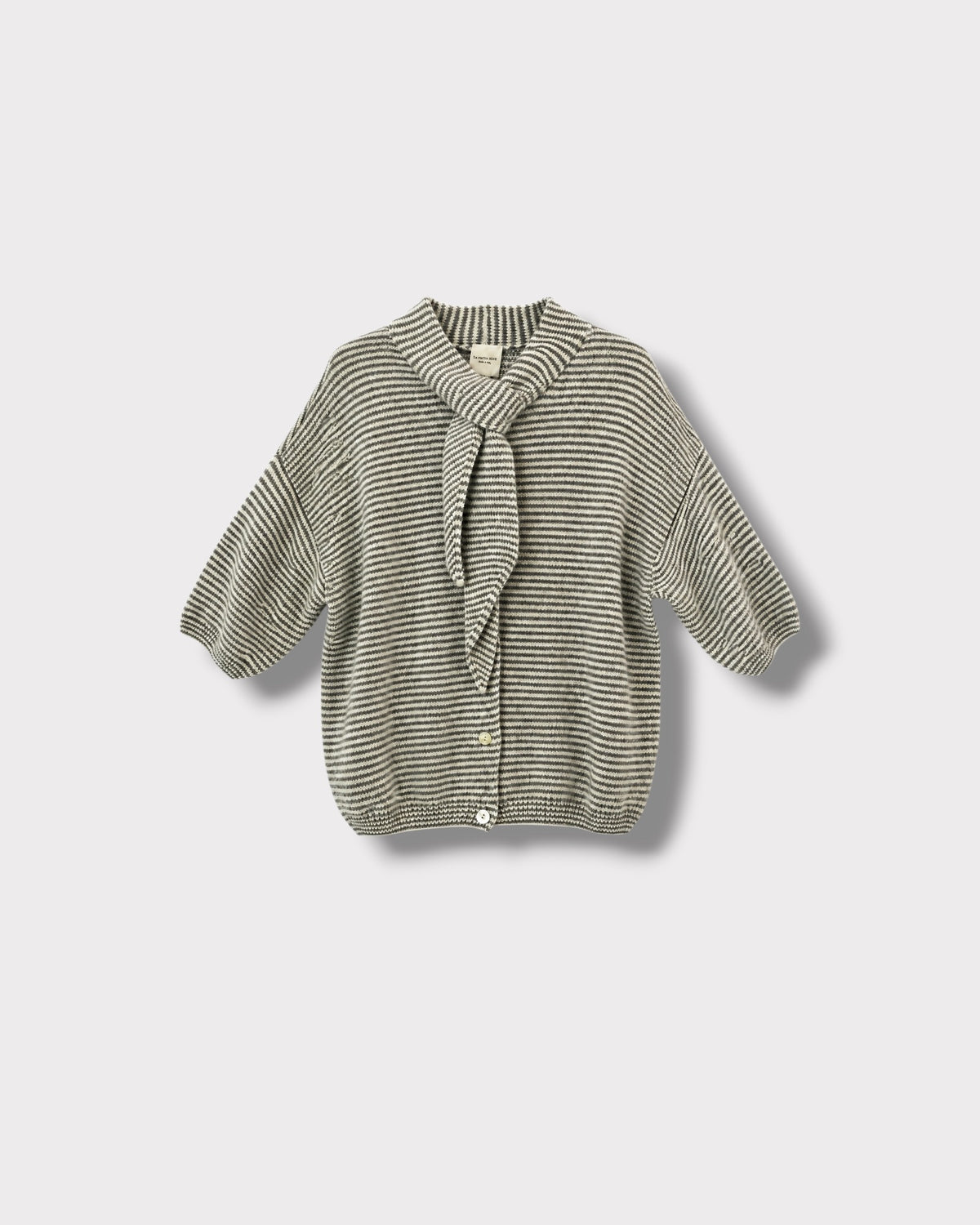 Gilet Adèle rayé — Kaki hunter — vue à plat