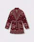Gilet kimono bandana Bordeaux grenata — à plat