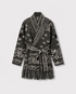 Gilet kimono bandana Kaki sottobosco — à plat