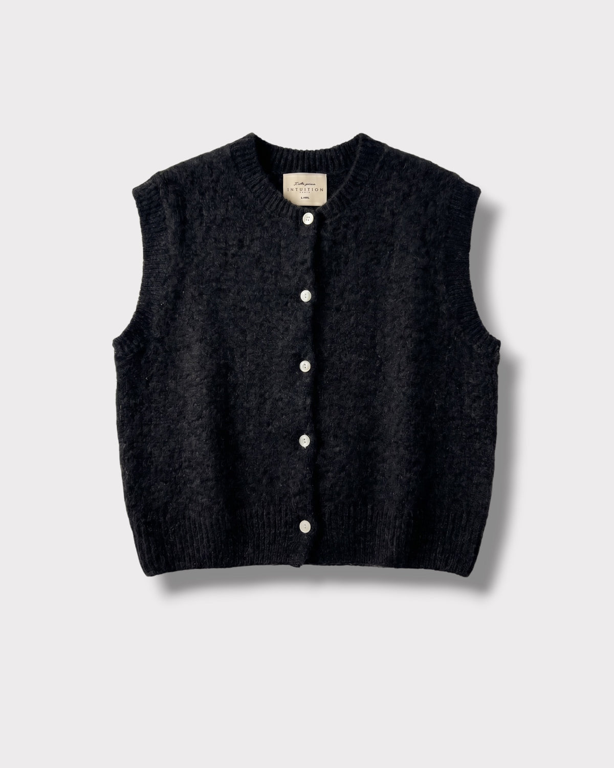 Gilet Marie — Noir — vue à plat