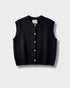 Gilet Marie — Noir — vue à plat