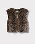 Gilet Lison léopard Choco moro à plat