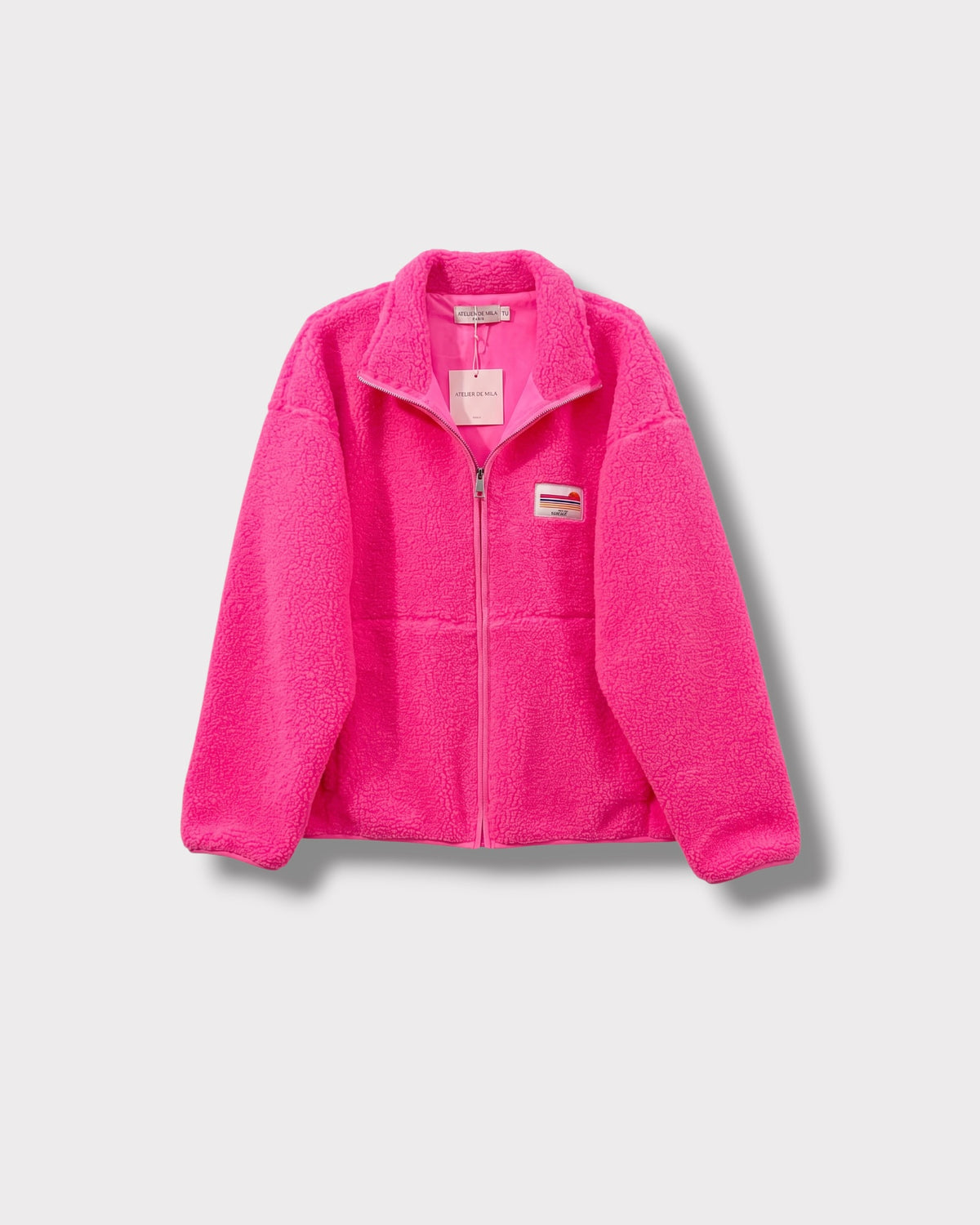 Blouson Ju rose fluo — à plat