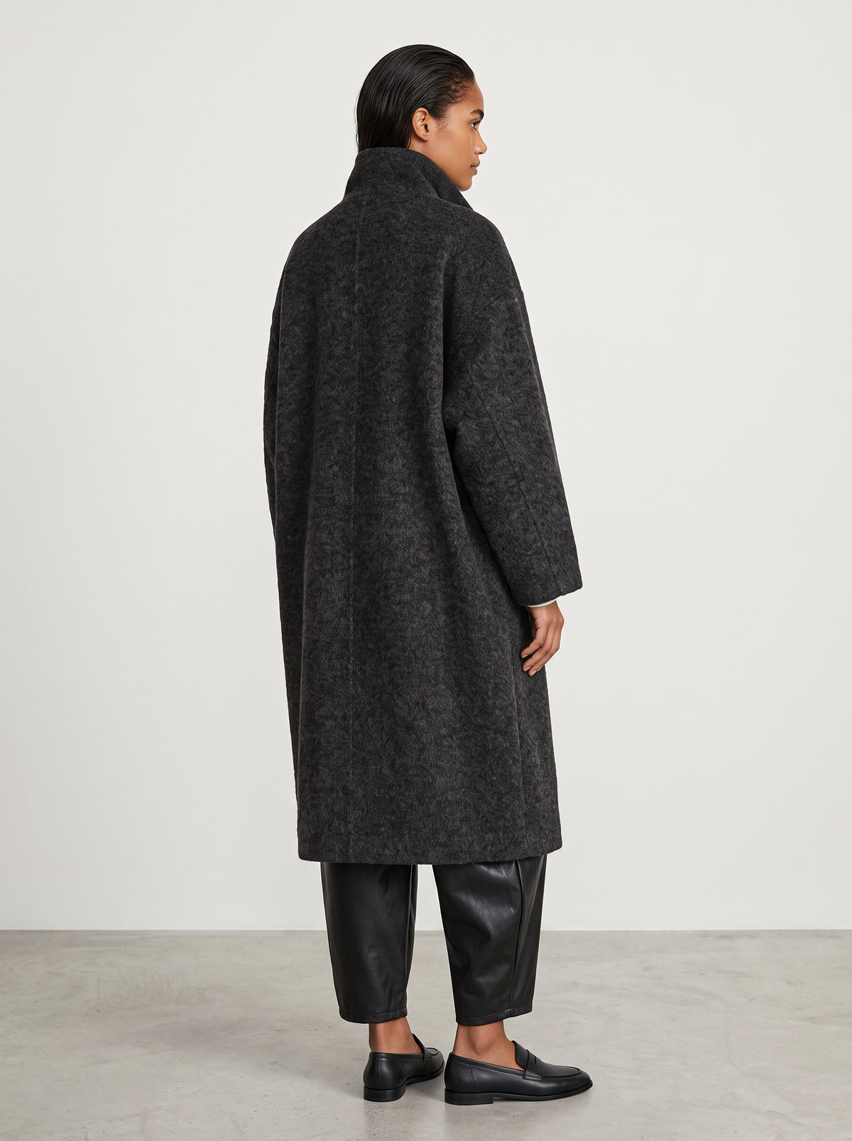 Manteau Aurelie anthracite — vue de dos
