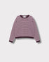 Pull Marinière Violette Acaï & rose baby à plat