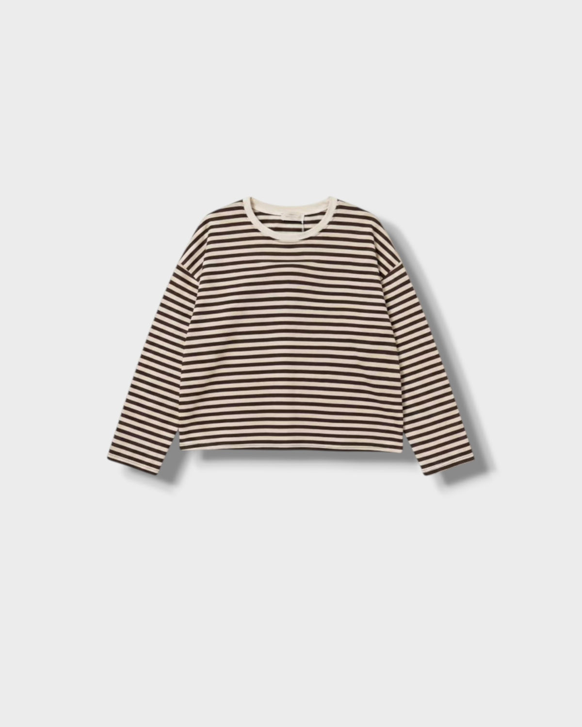 Marinière Violette choco beige à plat