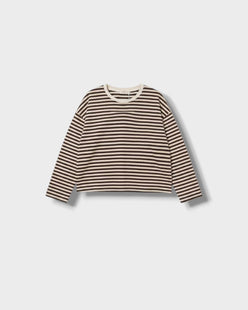 Marinière Violette choco beige à plat