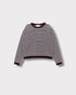 Pull Marinière Violette Ciel & bordeaux à plat