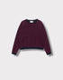Pull Marinière Violette Marine & bordeaux à plat