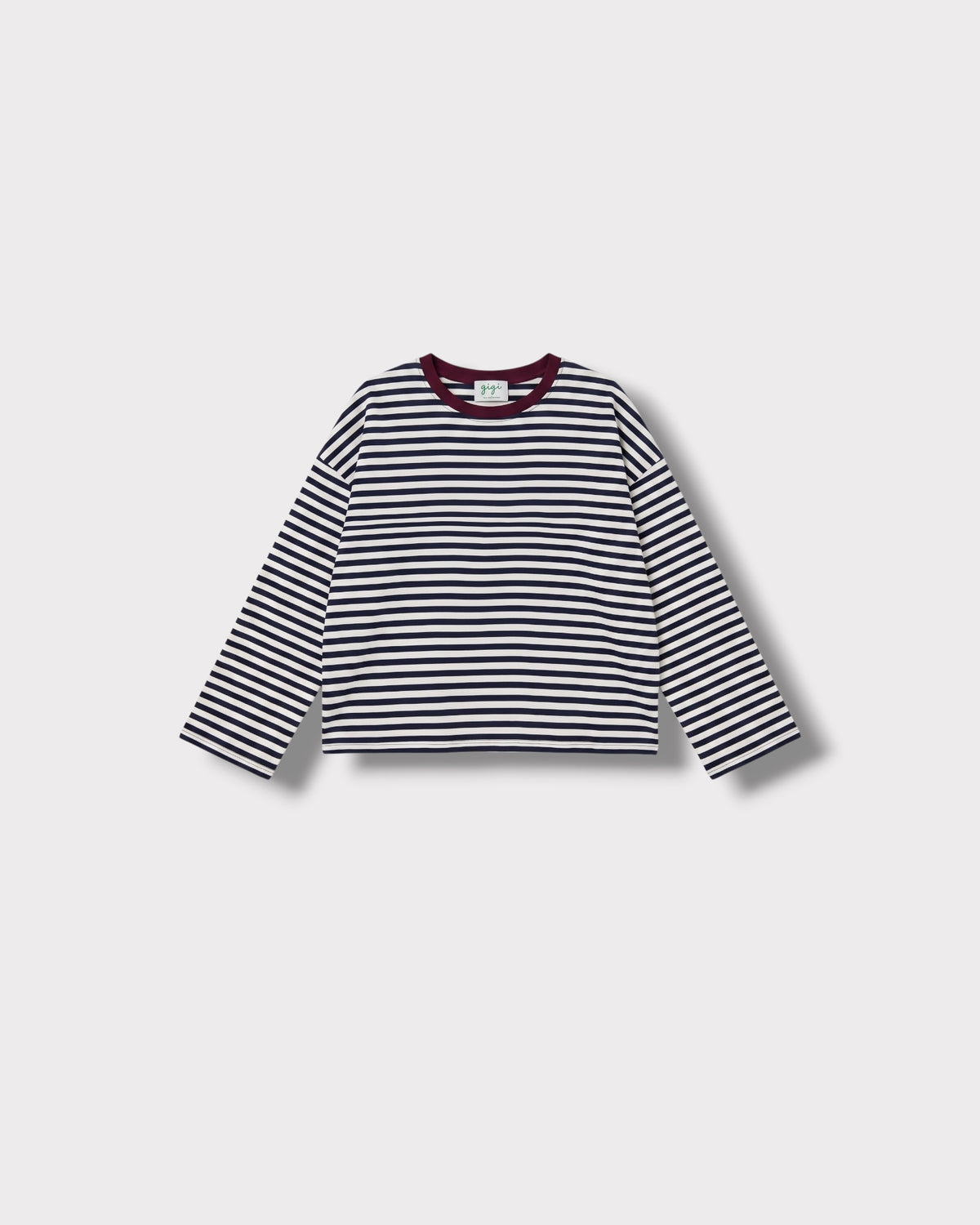 Marinière Violette Marine & écru & Bordeaux — face