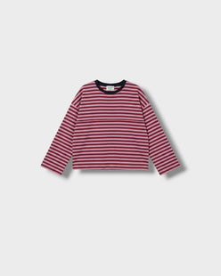 Marinière Violette rose bordeaux à plat