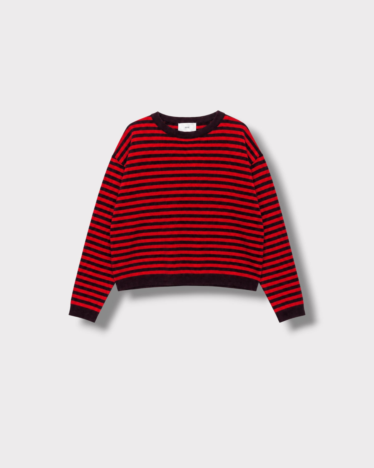 Pull Marinière Violette Rouge & acai à plat