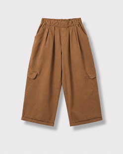 Pantalon Auguste cargo — Camel cacciu — vue à plat