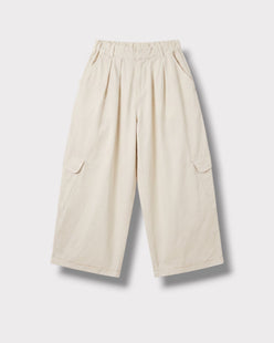 Pantalon Auguste cargo Écru antique — face