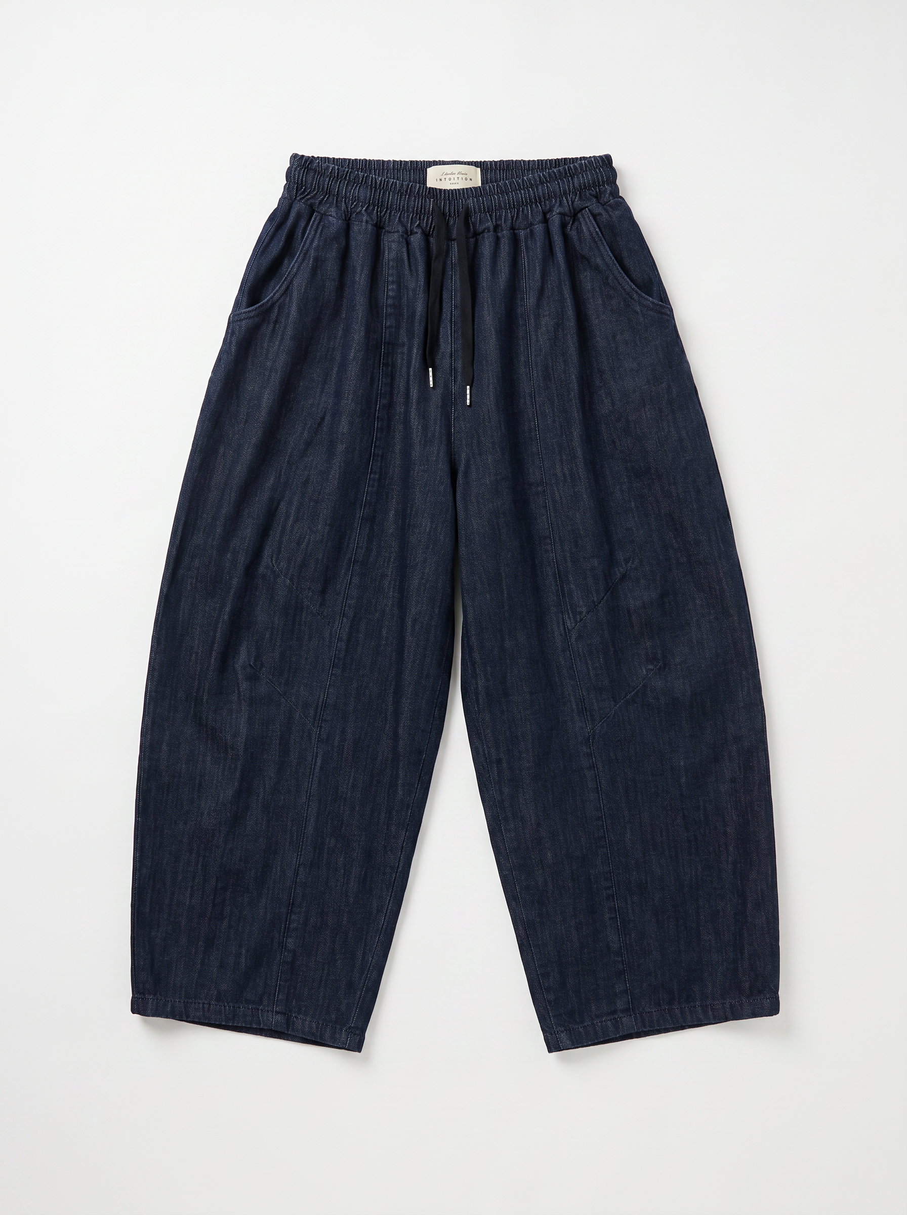 Pantalon Jacob en denim foncé, taille élastique et poches