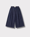Pantalon palazzo Dark denim à plat