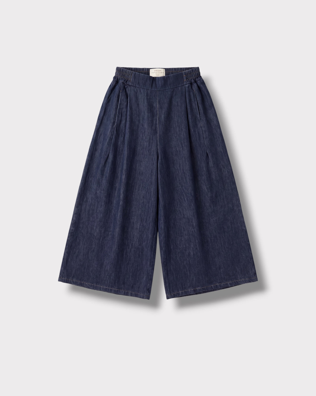 Pantalon palazzo Dark denim à plat