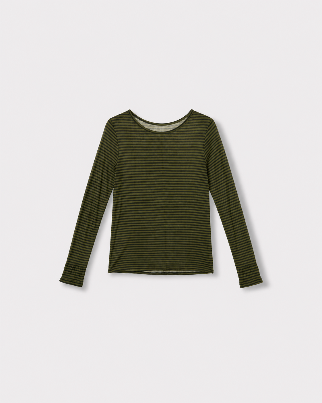 Seconde peau rayé — Kaki militare — vue à plat