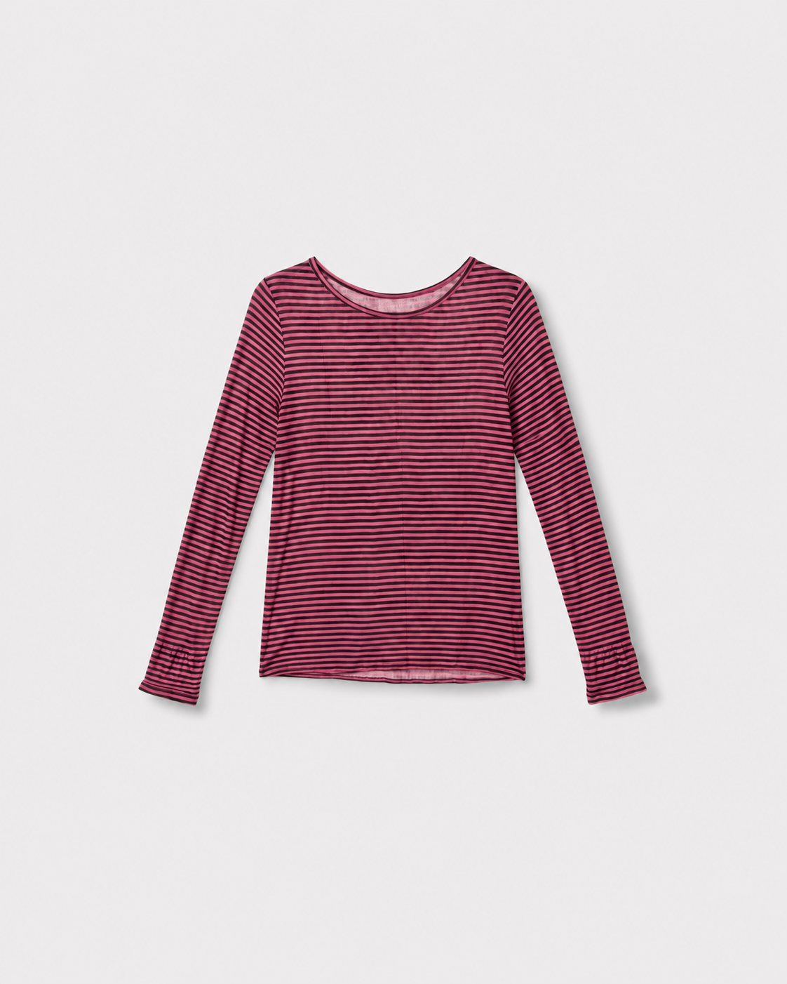 Seconde peau rayé — Rose & bordeaux — vue à plat