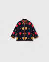 Veste Kimono Heart — Marine notte — vue à plat