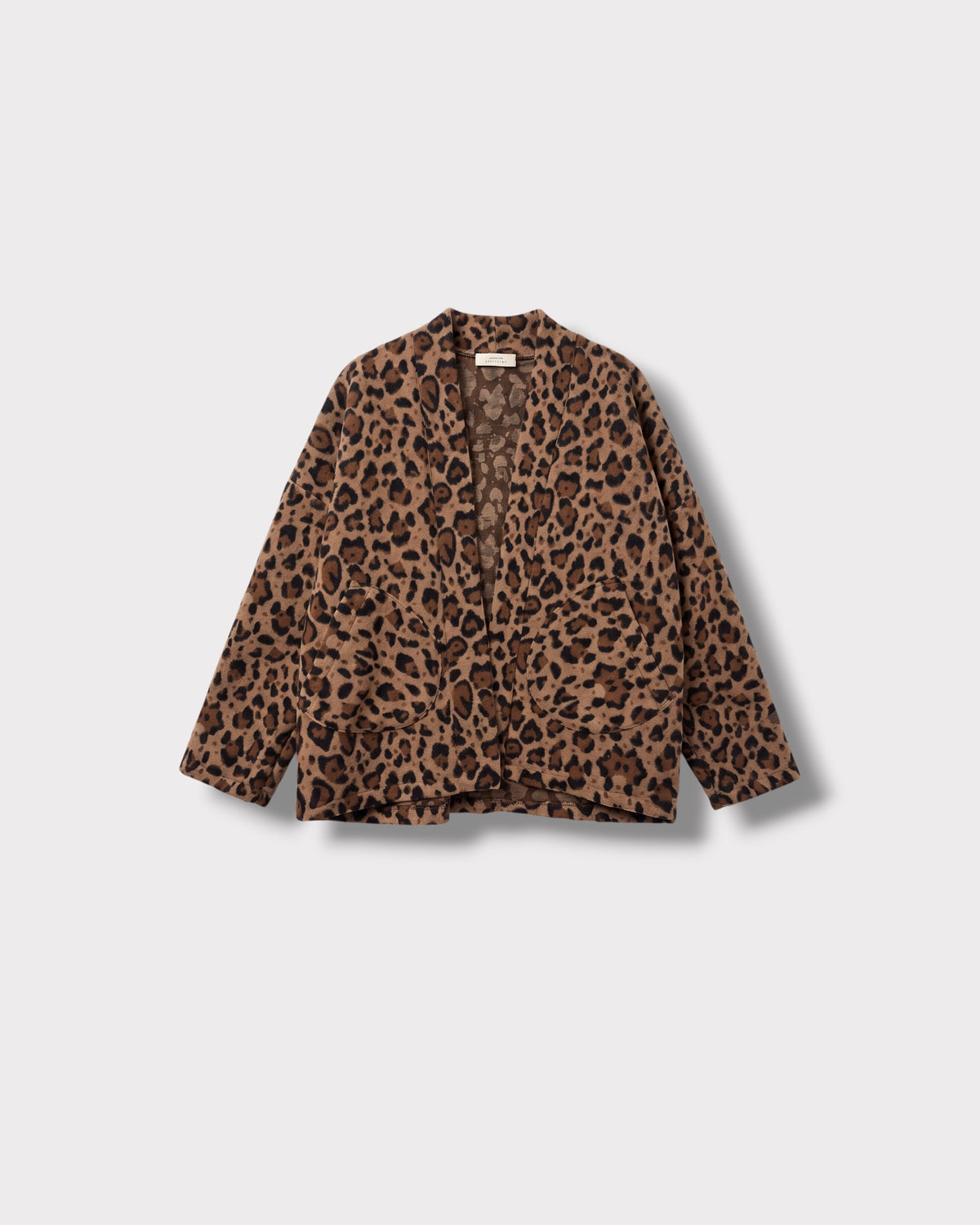 Veste Mahaut léopard camel à plat