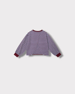 Tee-shirt Marinière Violeta Ciel & bordeaux, vue de dos