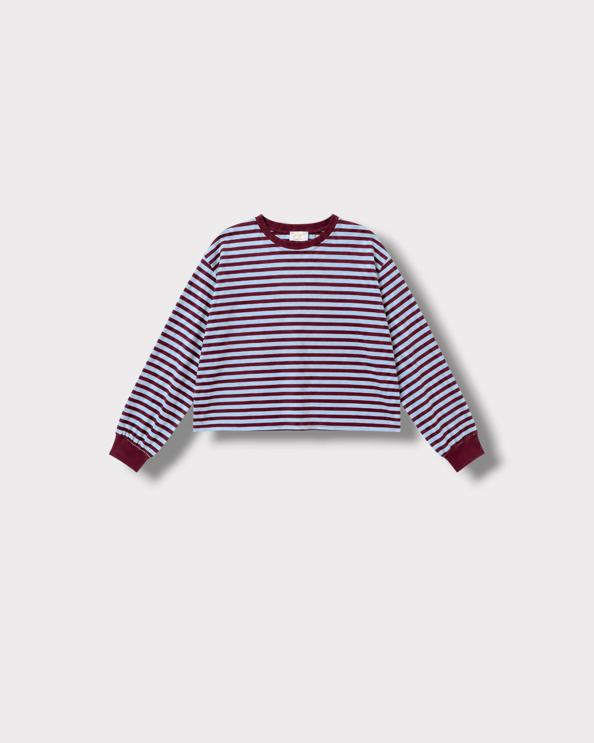 Tee-shirt Marinière Violeta Ciel & bordeaux, vue de face