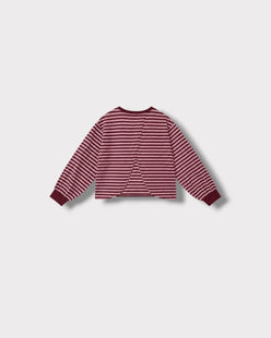 Tee-shirt Marinière Violeta Rose & bordeaux, vue de dos