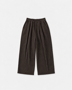 Pantalon Auguste rayures Choco moro — flat sur fond gris